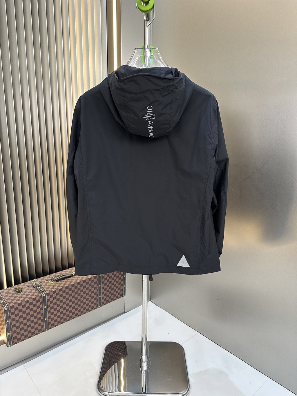 Moncler Hooded Graphic Zip Jacket — back