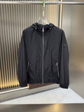 Moncler Hooded Contrast Trim Zip Jacket — hero