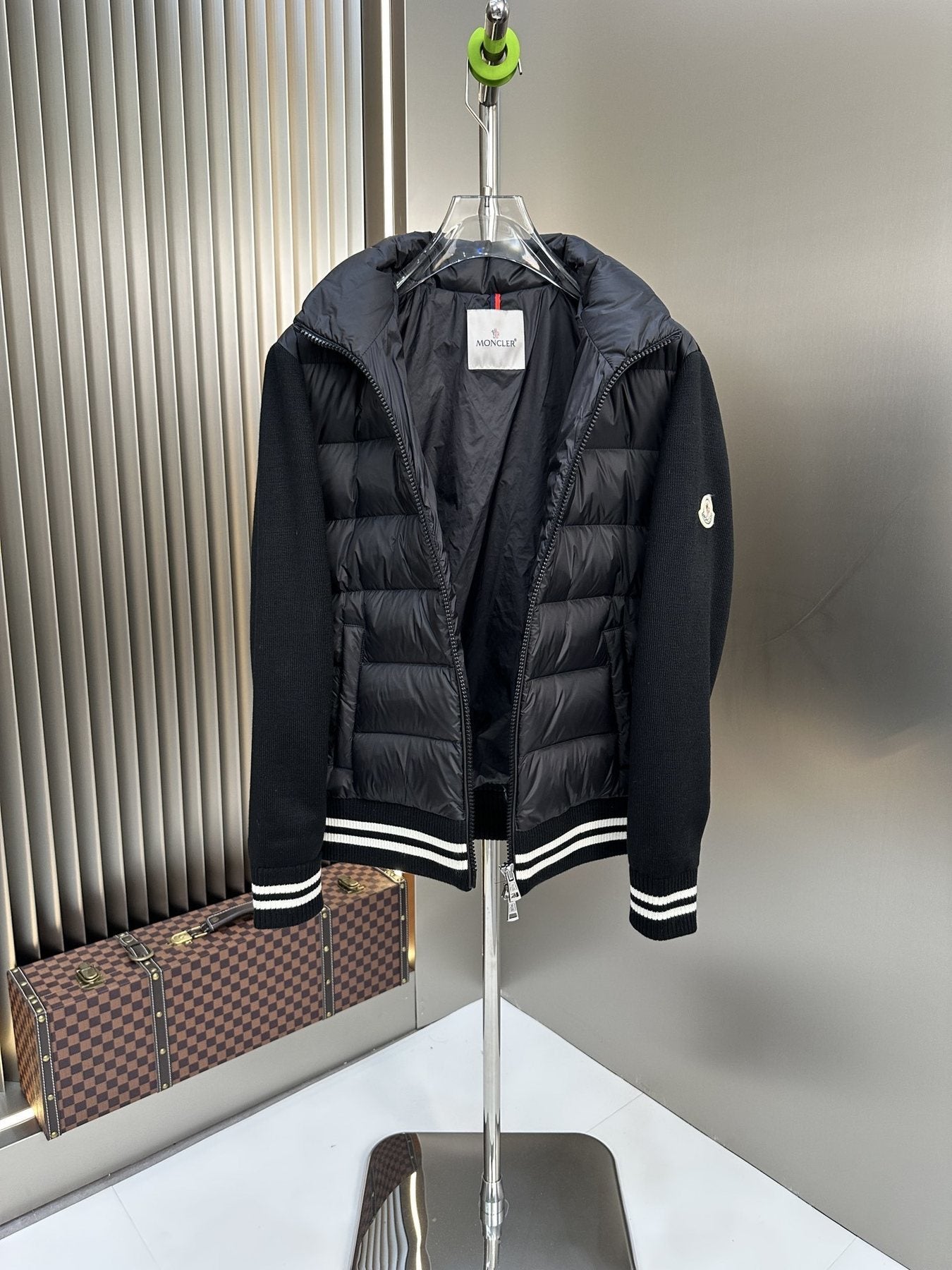Moncler Sweater Sleeve Down Jacket — front