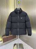 Prada Quilted Triangle-Badge Puffer Jacket — hero