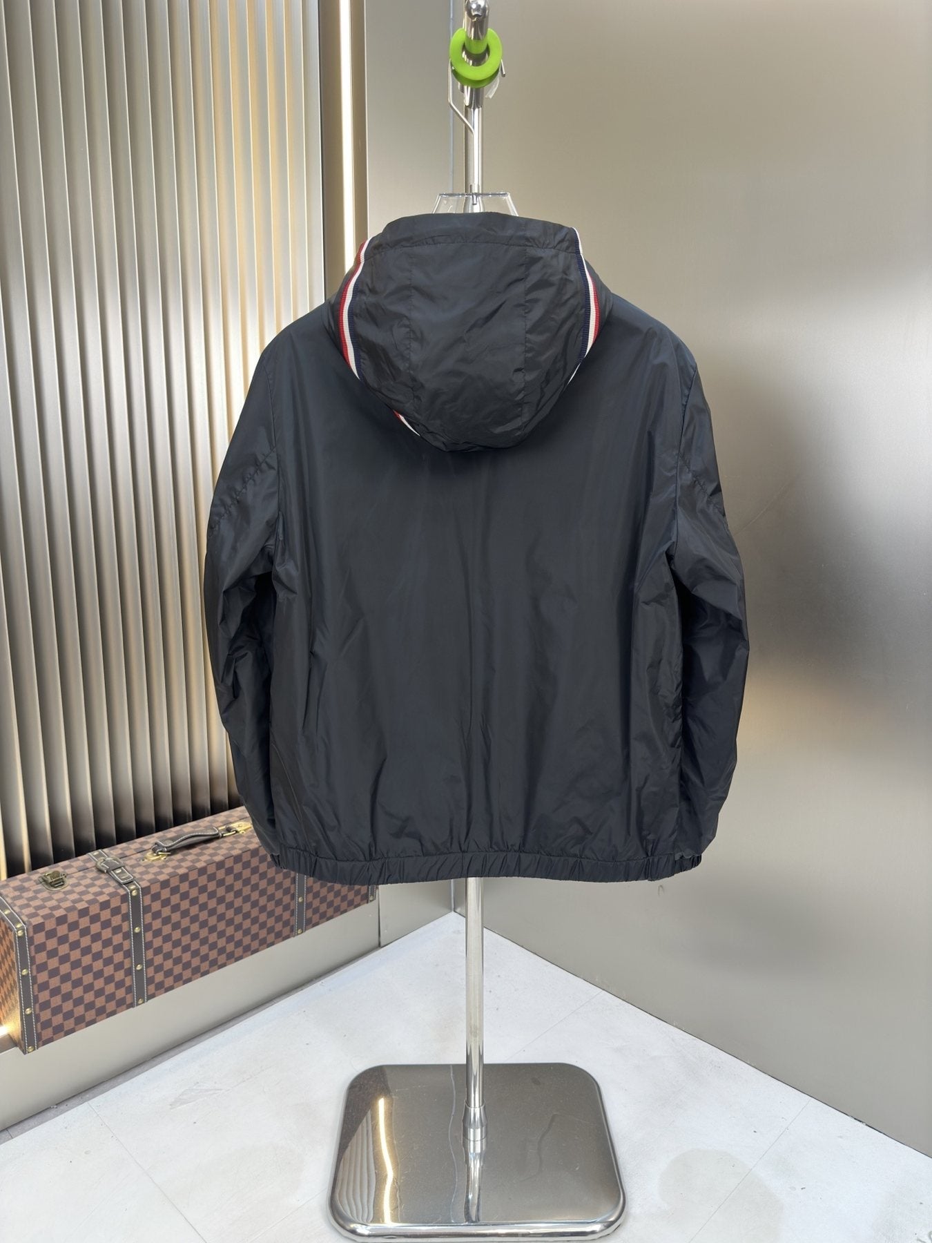 Moncler Hooded Zip-Front Jacket — back