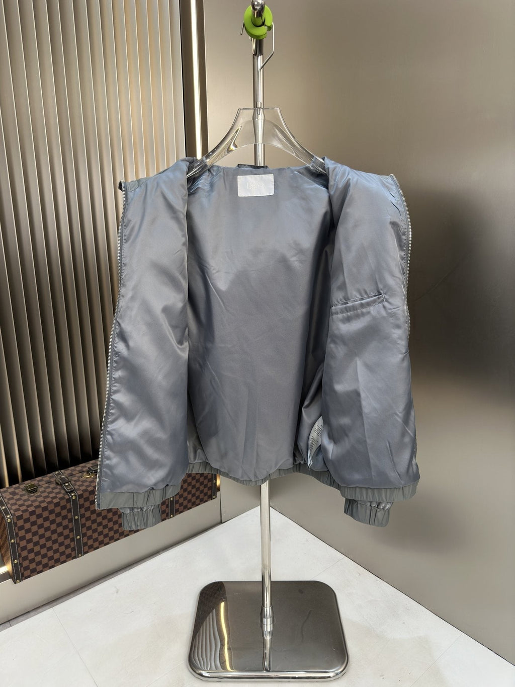 Dior Tonal Monogram Hooded Jacket — detail