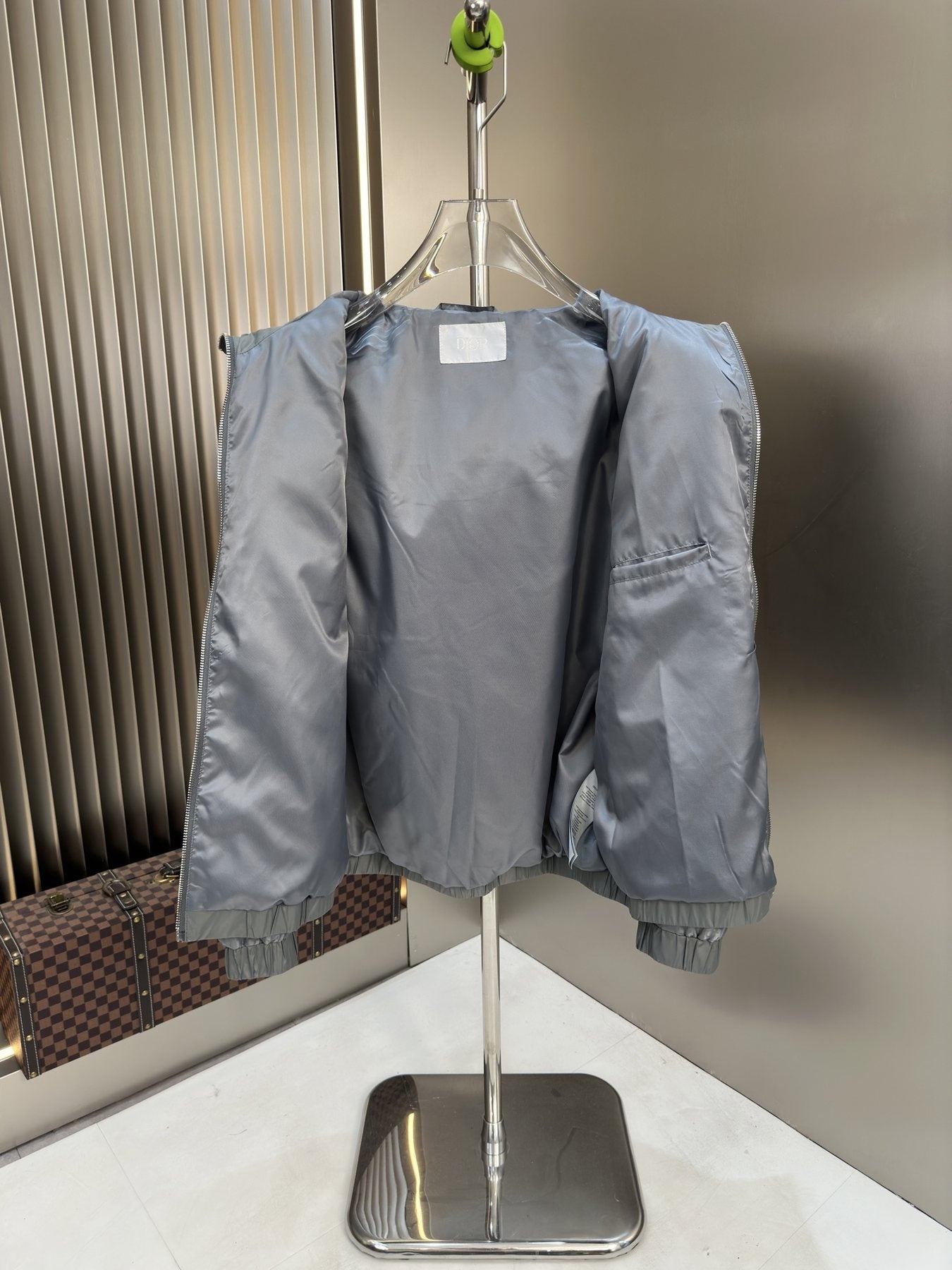Dior Tonal Monogram Hooded Jacket — detail