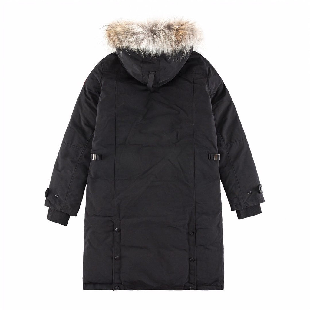 Canada Goose Women's Fur-Trim Hooded Long Down Jacket — back