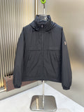 Moncler Black Hooded Puffer Coat — hero