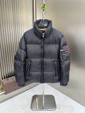 Prada Black Quilted Puffer Jacket with Contrast Lining — hero