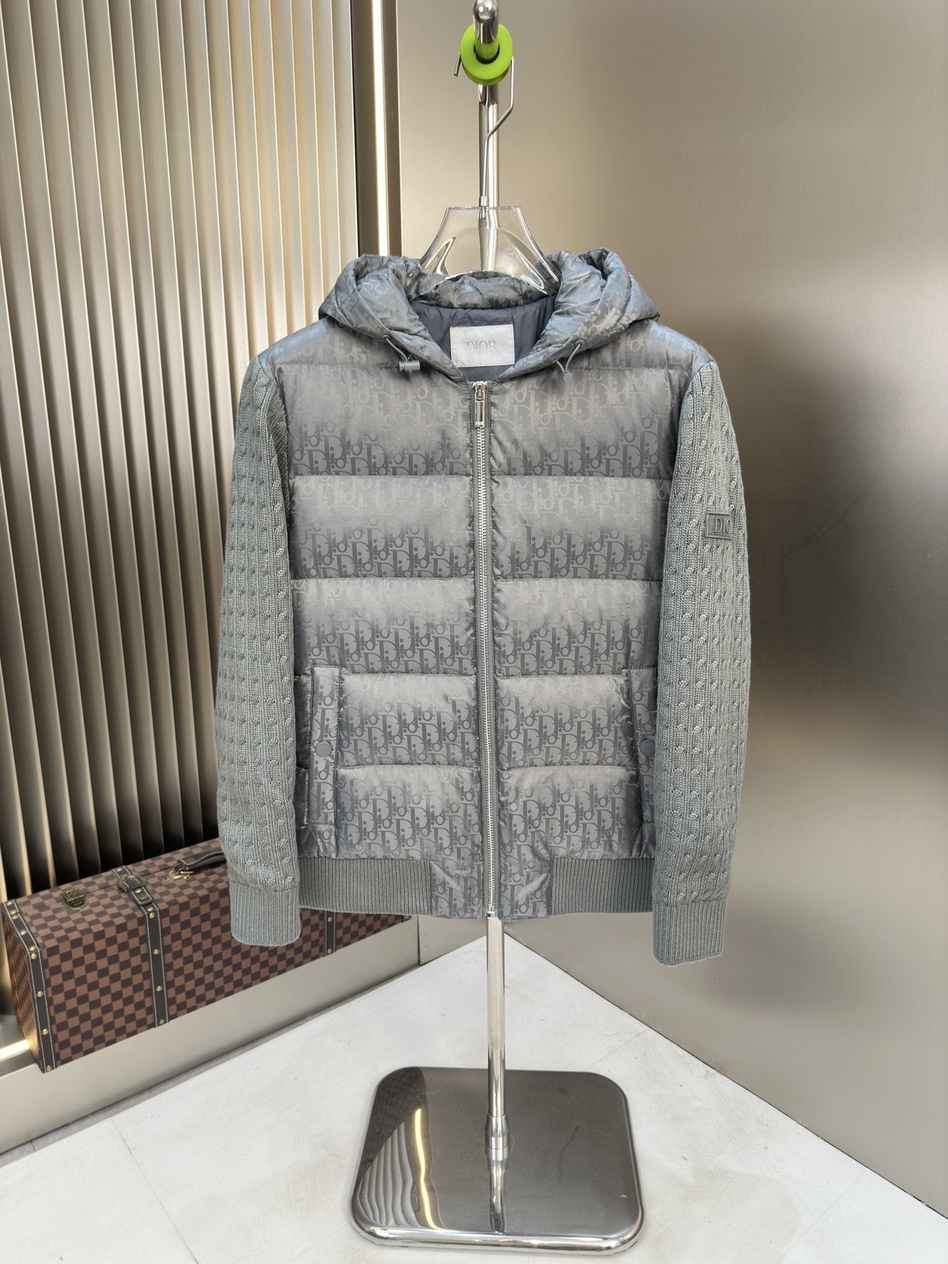 Dior Hooded Quilted Puffer Jacket — front