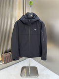 Prada Black Hooded Insulated Jacket — hero