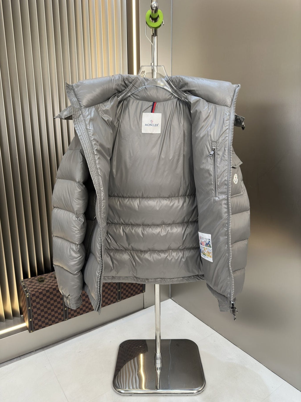 Moncler Hooded Quilted Puffer Coat — neck_label