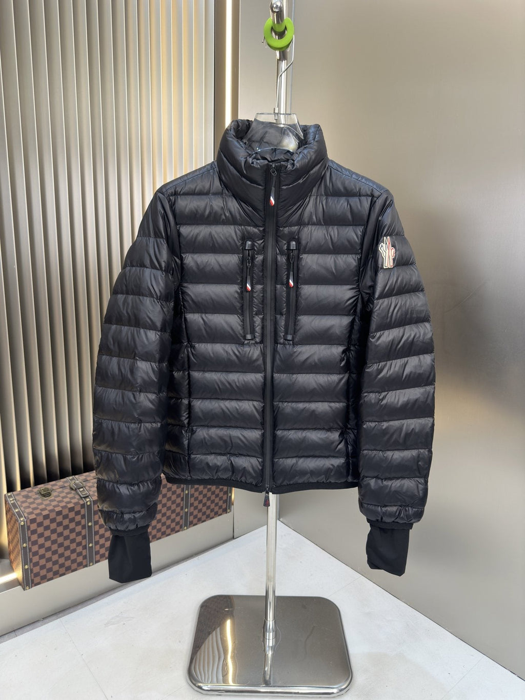 Men Moncler coat Black Quilted Zip-Front Puffer Jacket — hero