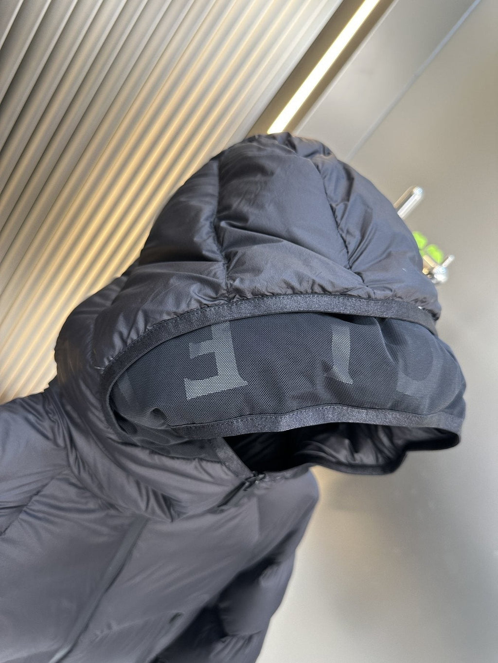 Men Moncler coat Hooded Long Quilted Down Jacket — detail