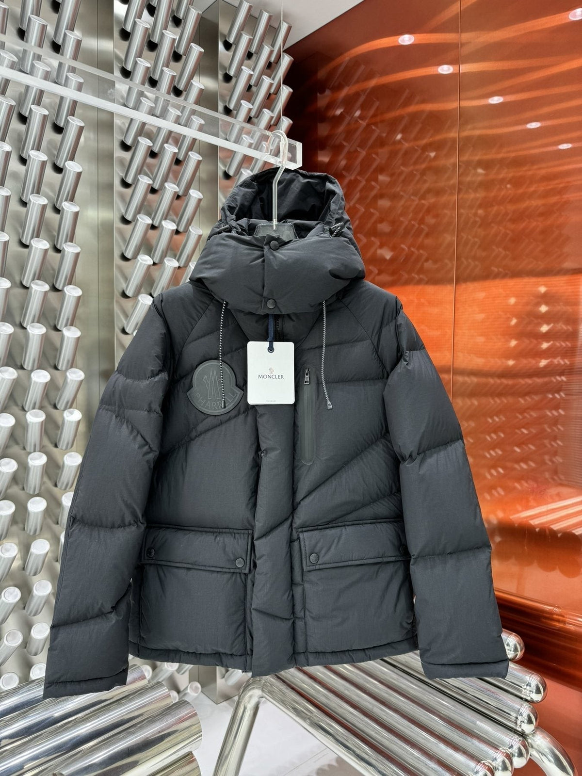 Men Moncler coat Hooded Quilted Puffer Jacket — front