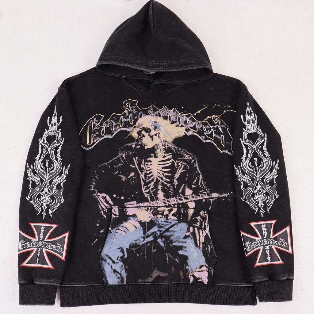 Godspeed Skeleton Guitarist Graphic Hoodie — hero