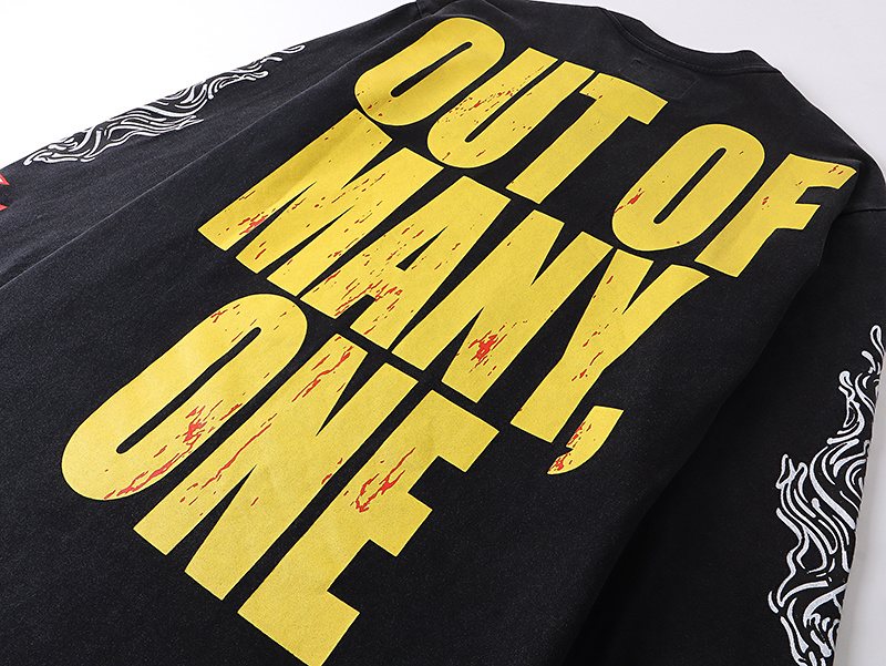 Godspeed Out of Many One Graphic Long-Sleeve T-Shirt — detail