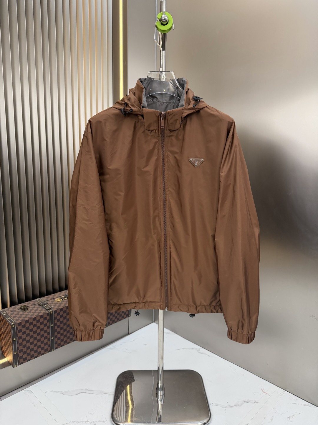 2026 Original Jacket Triangular Logo Hooded Windbreaker — front