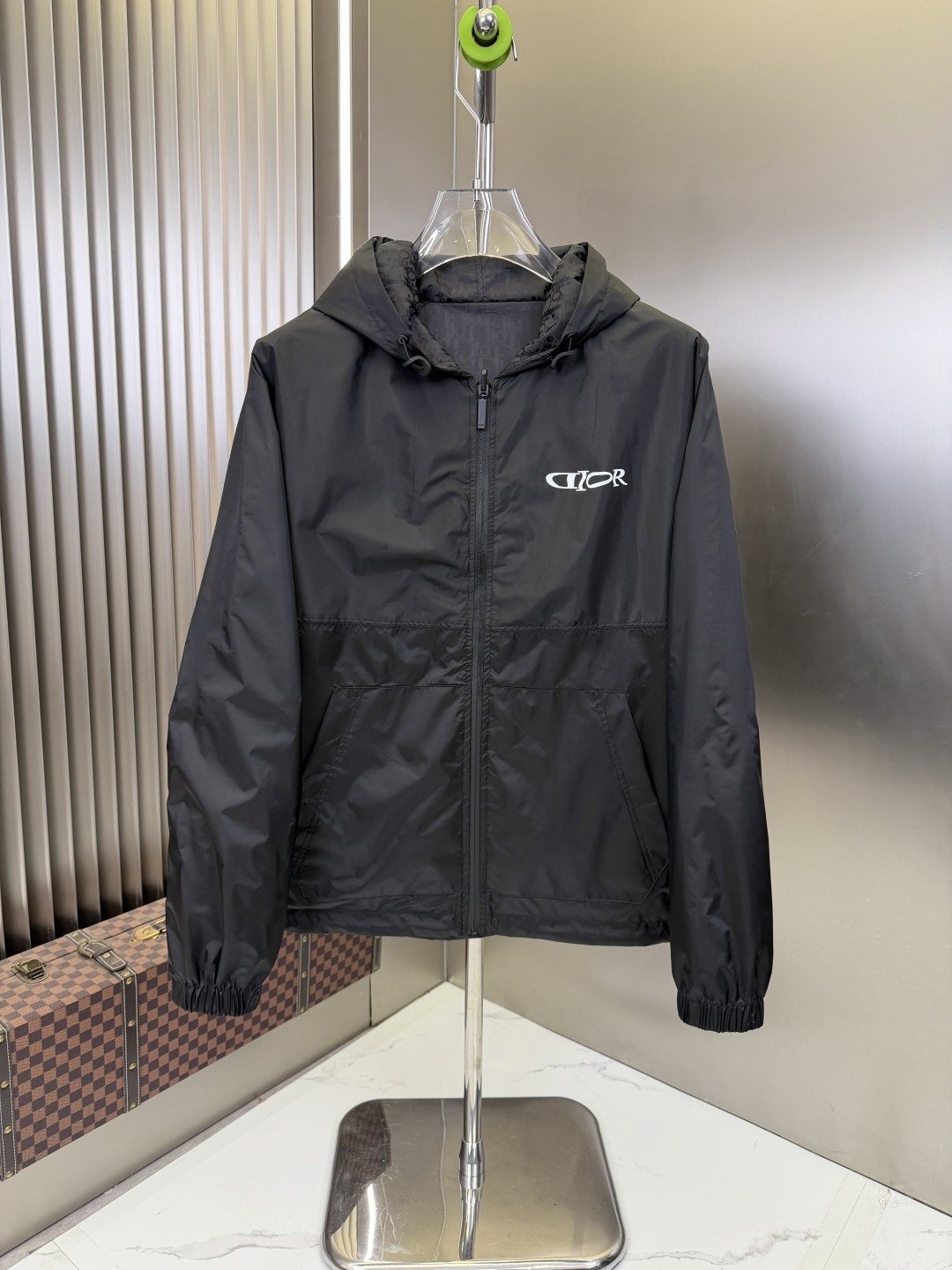 Dior Wordmark Panel Hooded Windbreaker — hero