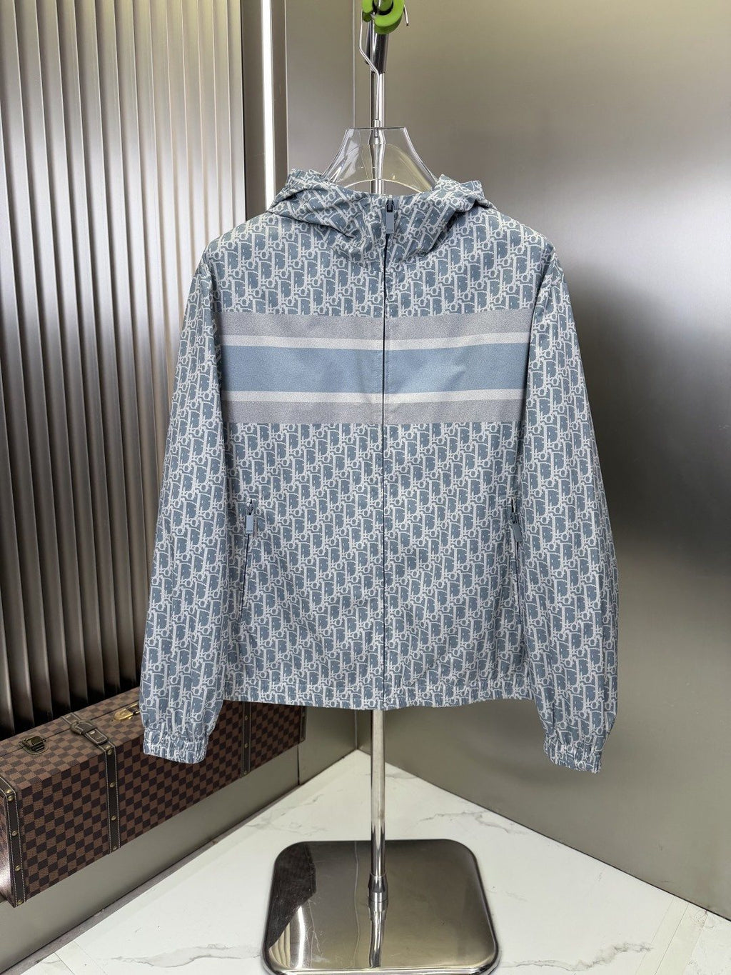 2026 Original Jacket Hooded Monogram Stripe Jacket — front