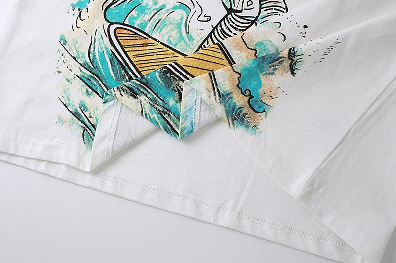 MIXED EMOTION Astronaut Graphic Ringer T-Shirt — detail