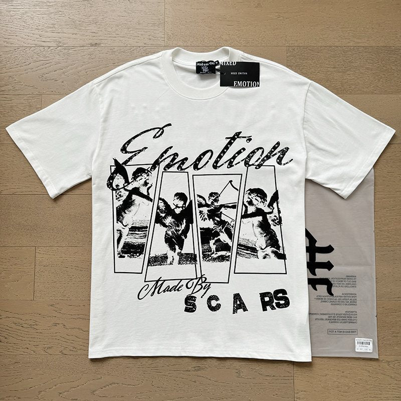 MIXED EMOTION Front-and-Back Graphic T-Shirt — hang_tag