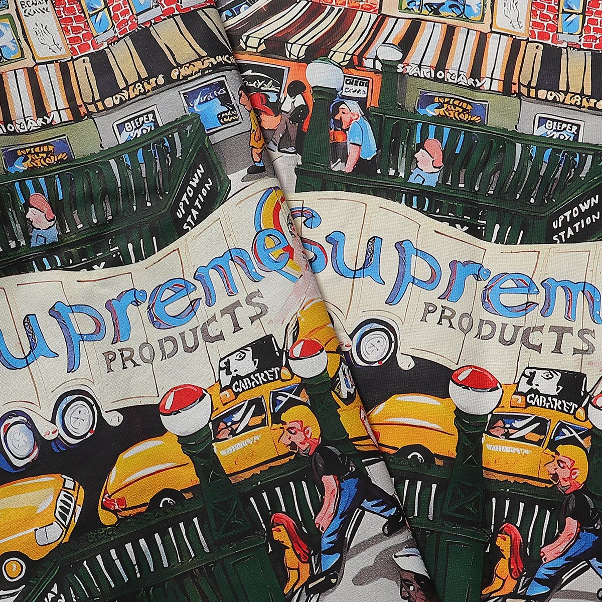Supreme Manhattan City Graphic T-Shirt — fabric_closeup