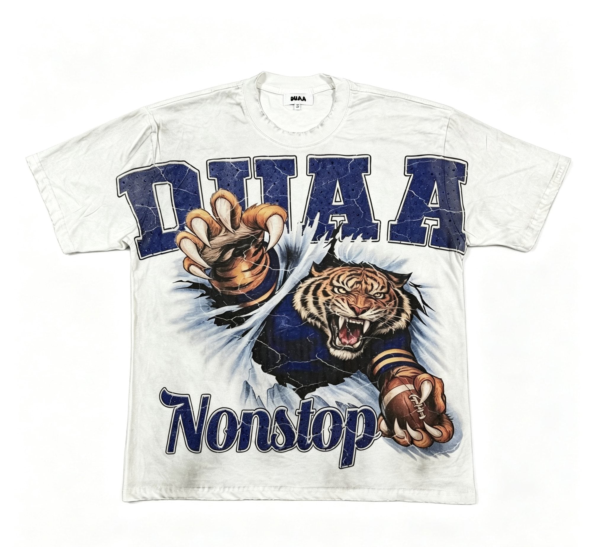DUAA Nonstop Tiger Football Graphic T-Shirt — hero