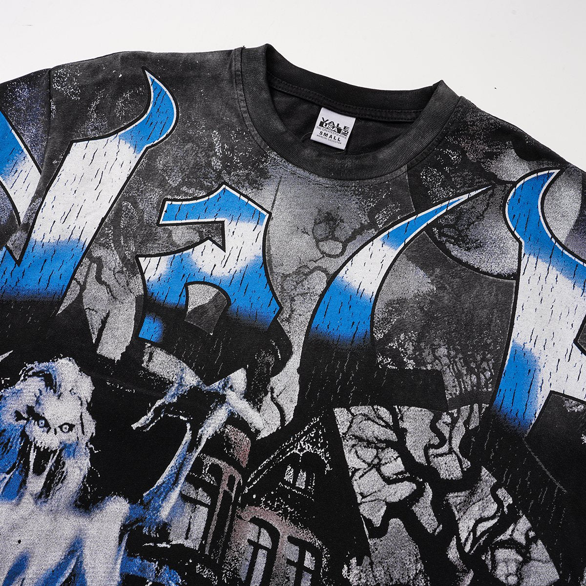 VALE USA Haunted House Ghost Graphic T-Shirt — detail
