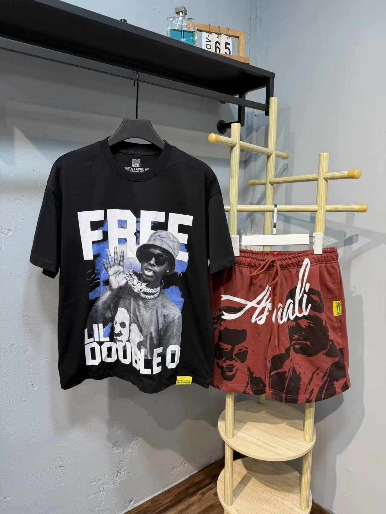 THAT'S A AWFUL LOT OF COUGH SYRUP FREE Lil Double O T-Shirt & Shorts Set — context