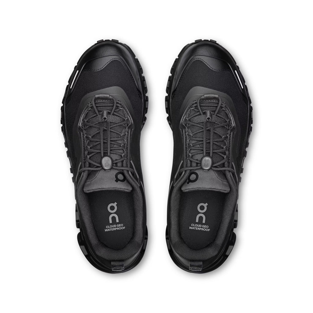 On Women's Cloud 6 Geo Waterproof Black/Black Lifestyle Sneakers