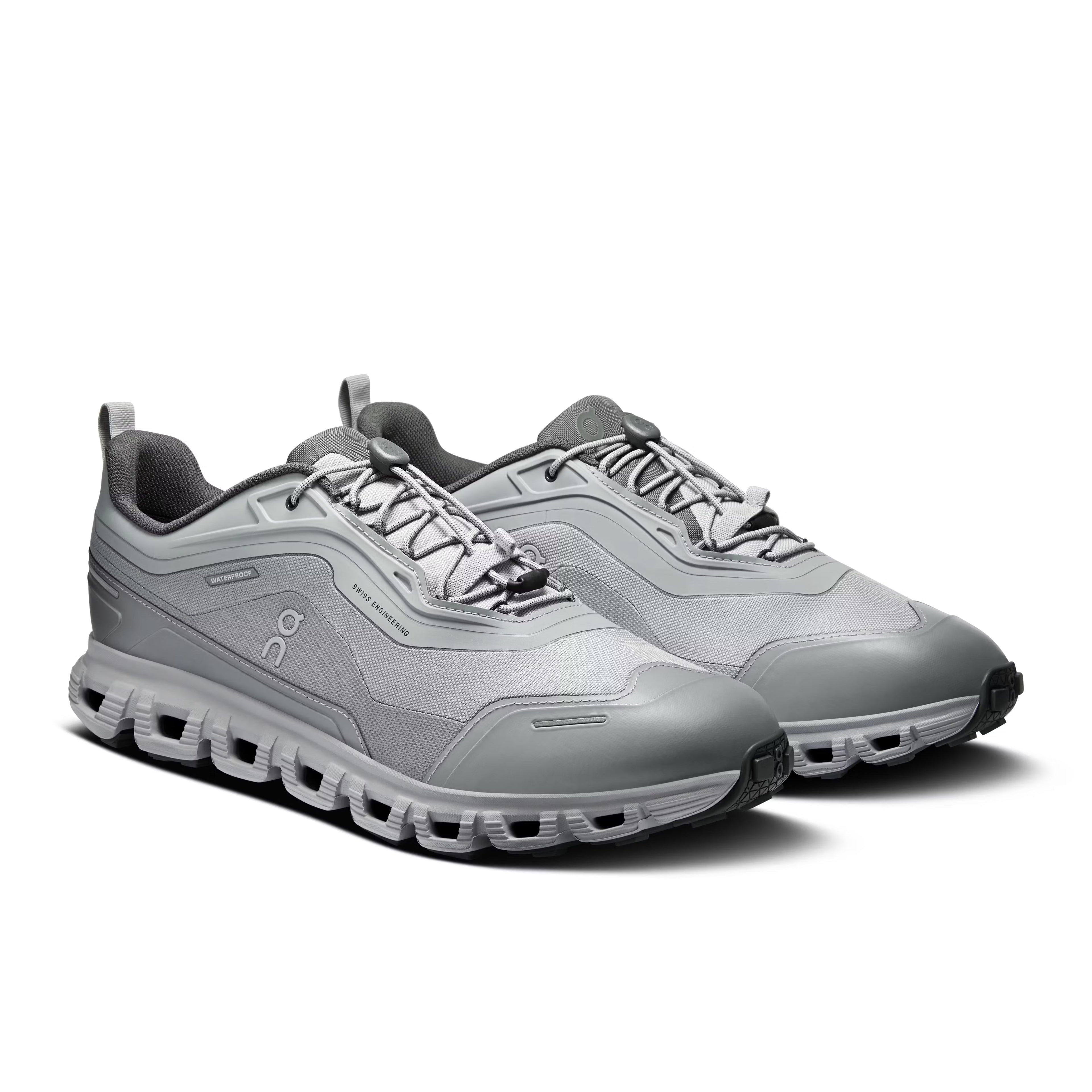 On Men's Cloud 6 Geo Waterproof Alloy/Alloy Lifestyle Sneakers