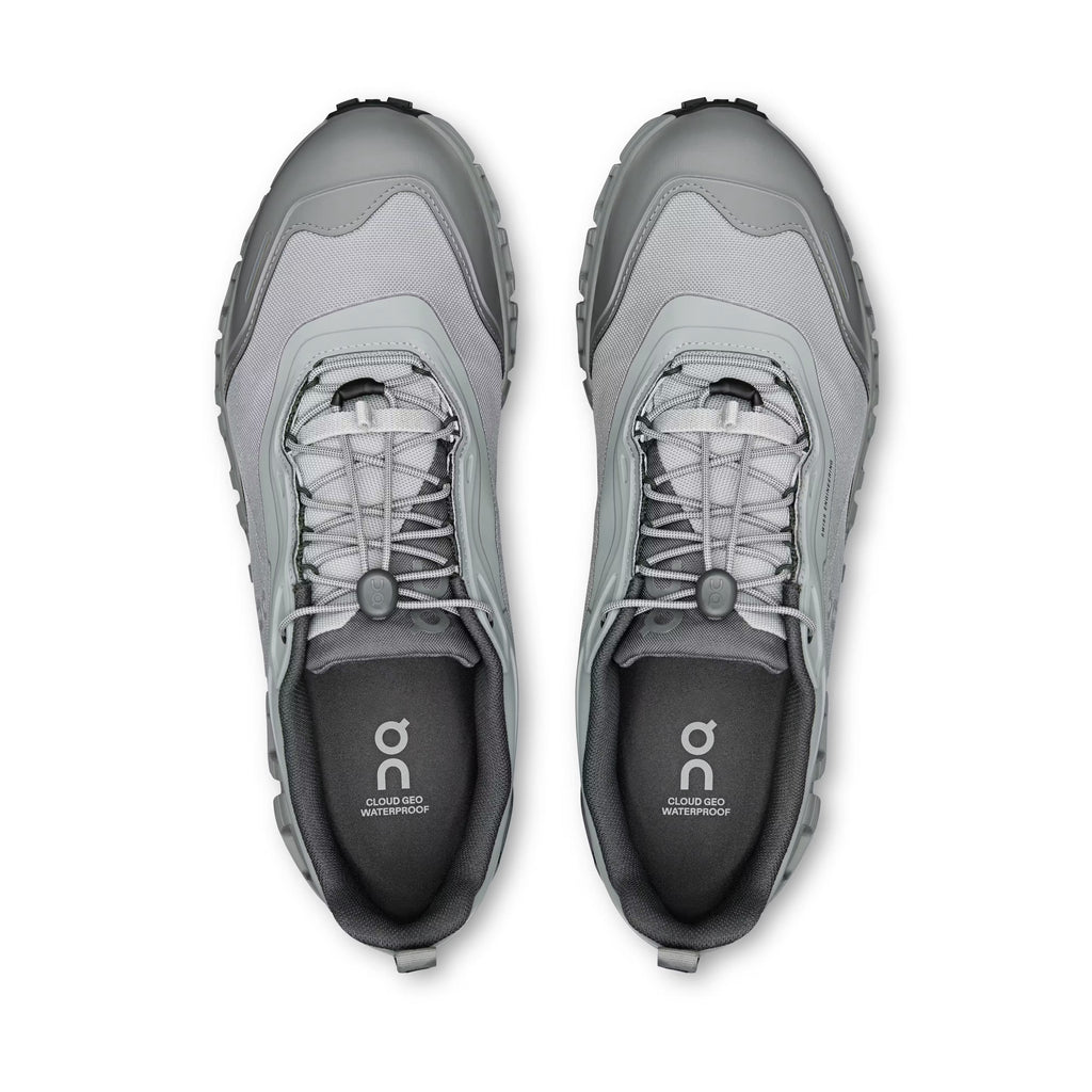 On Men's Cloud 6 Geo Waterproof Alloy/Alloy Lifestyle Sneakers