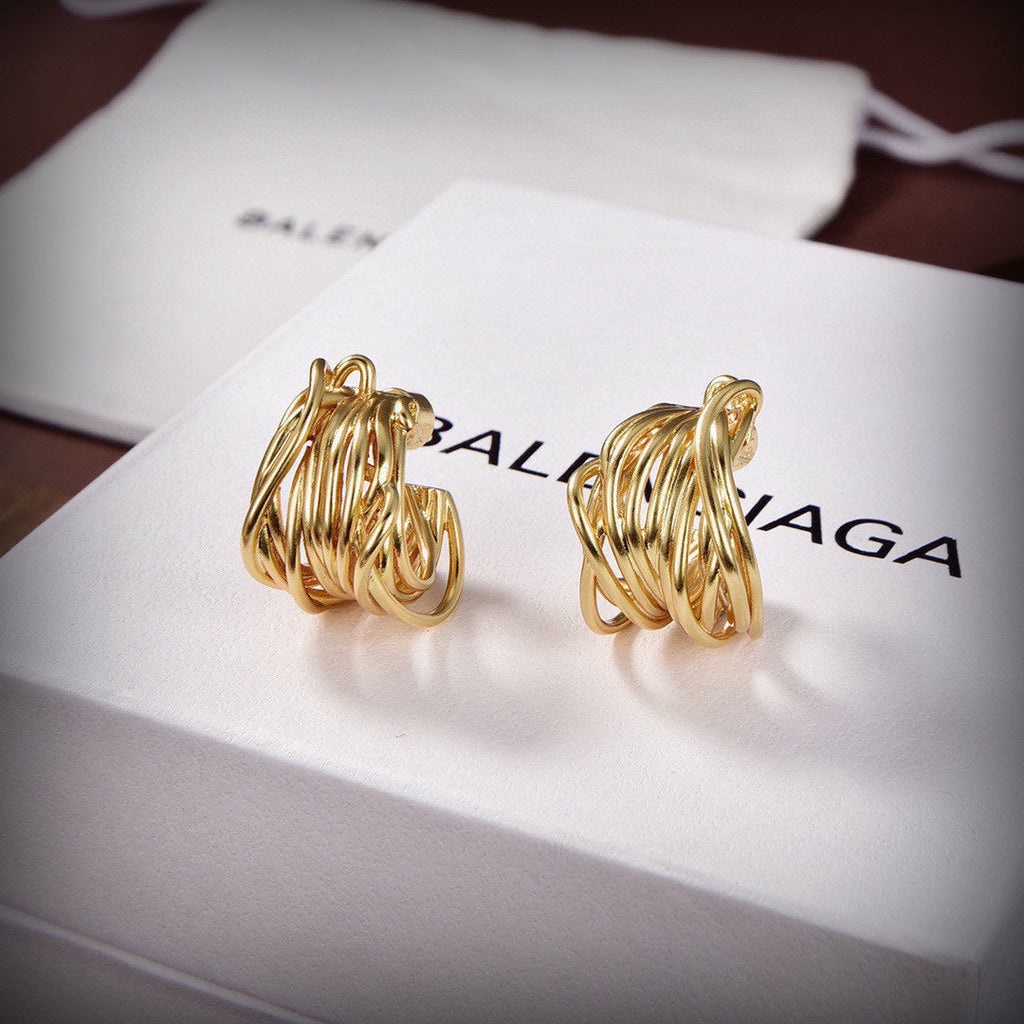 18K Balenciaga Wire Earrings