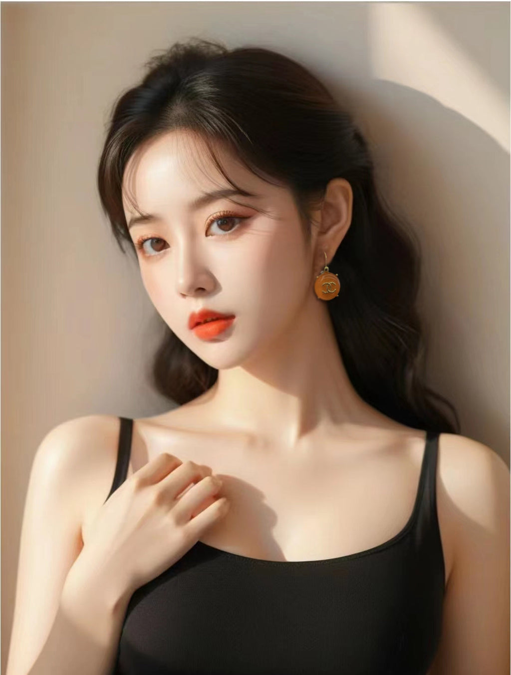 18K  Chanel Crystals Earrings