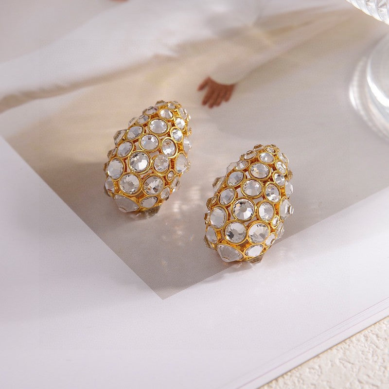 18K Valentino Crystal Earrings