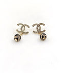 18K  Chanel Pearl Pendant Earrings