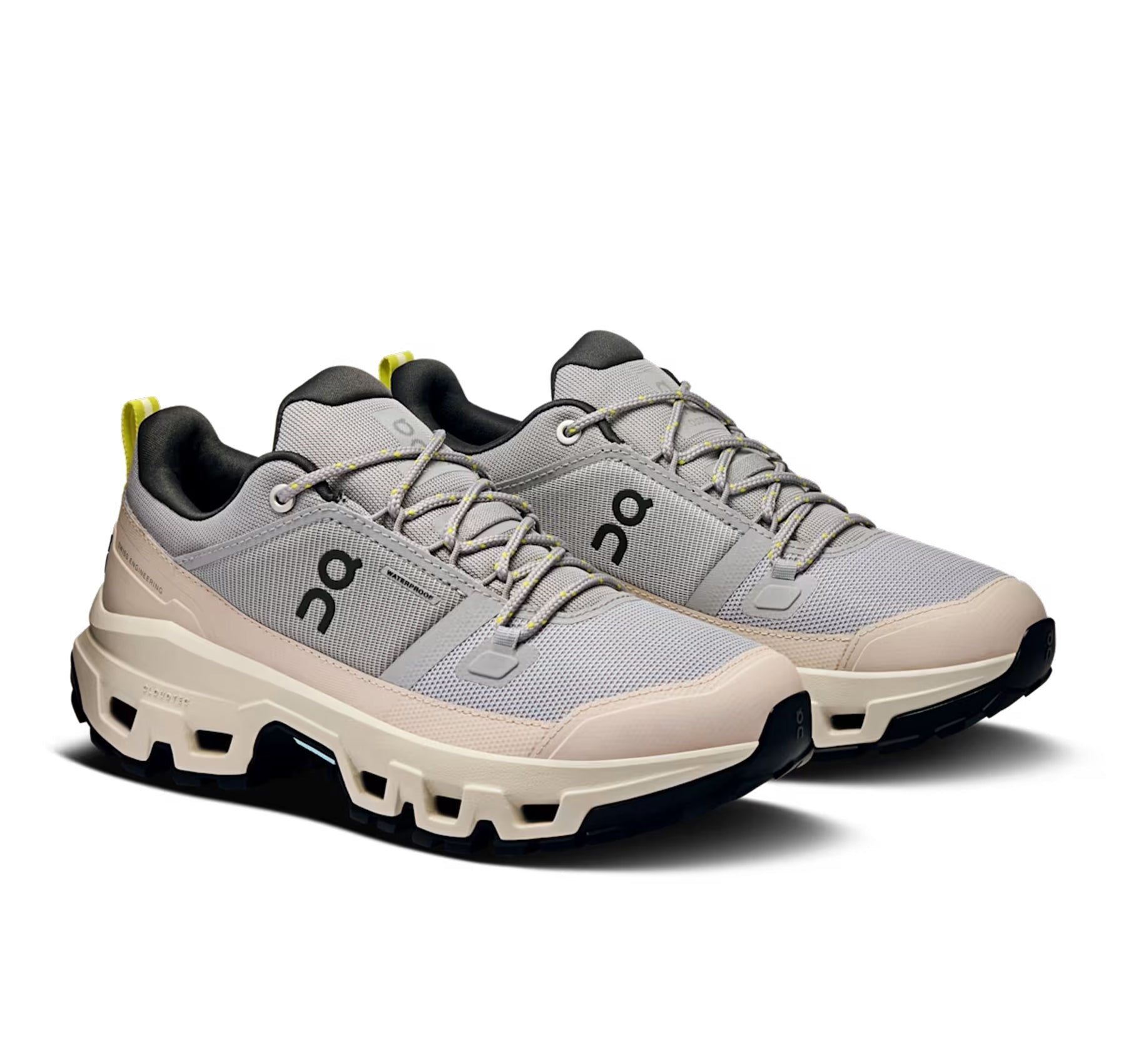 On Women's Cloudrock Low Waterproof Alloy/Ice Hiking Shoes