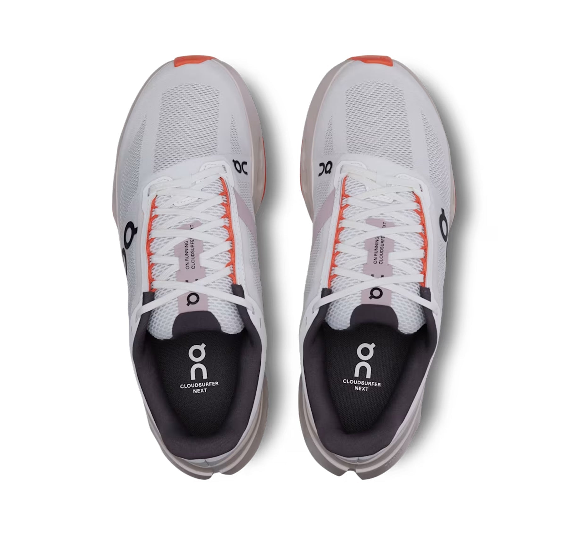 On Women's Cloudsurfer Next White/Flame Running Shoes