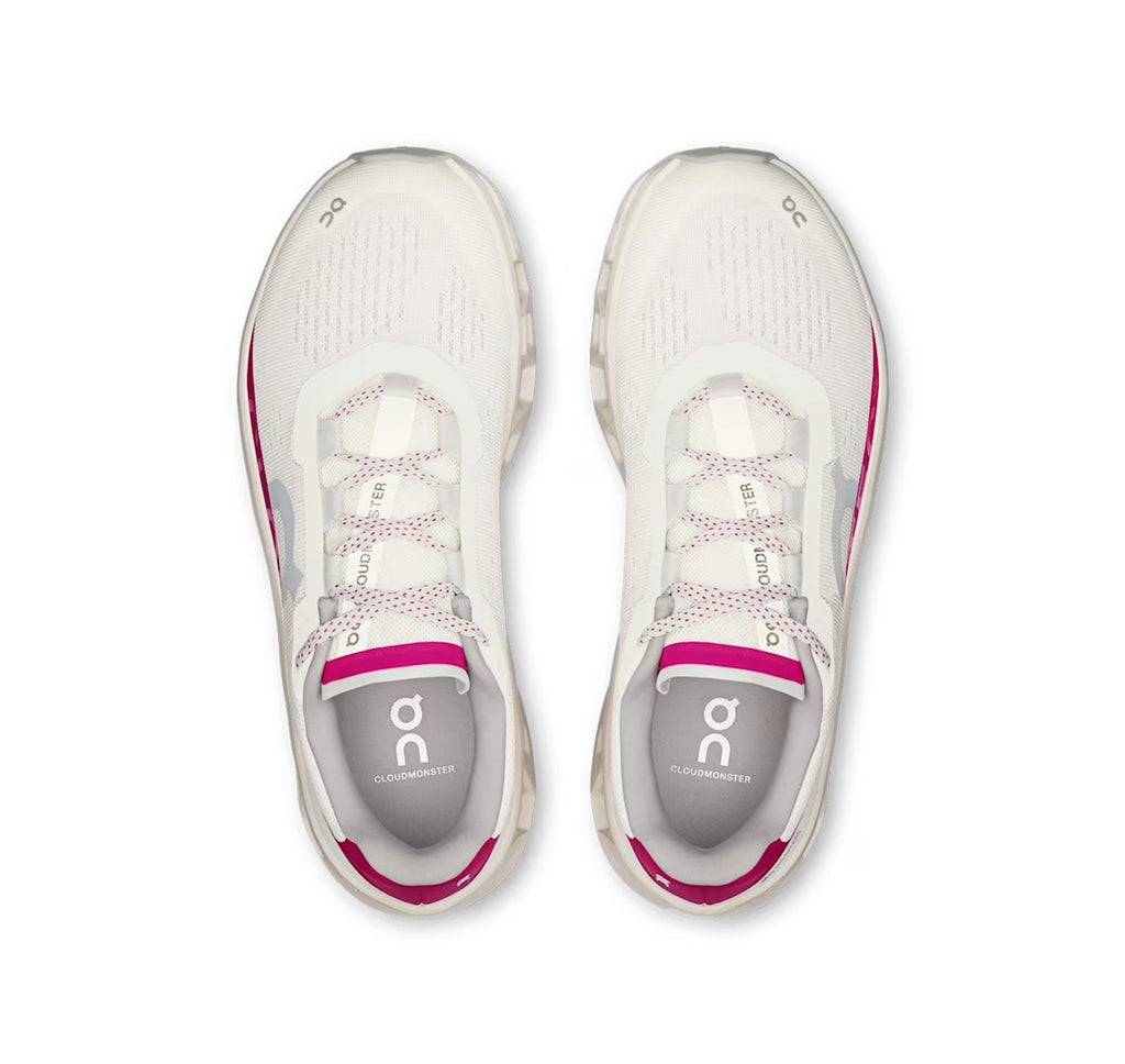 On Women's Cloudmonster Ivory/Grenadine Running Shoes