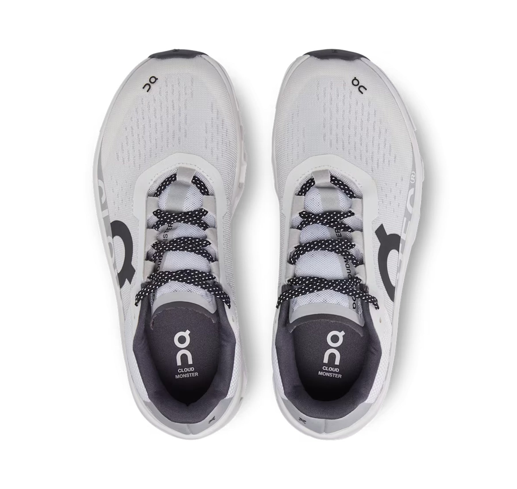 On Men's Cloudmonster All White Running Shoes