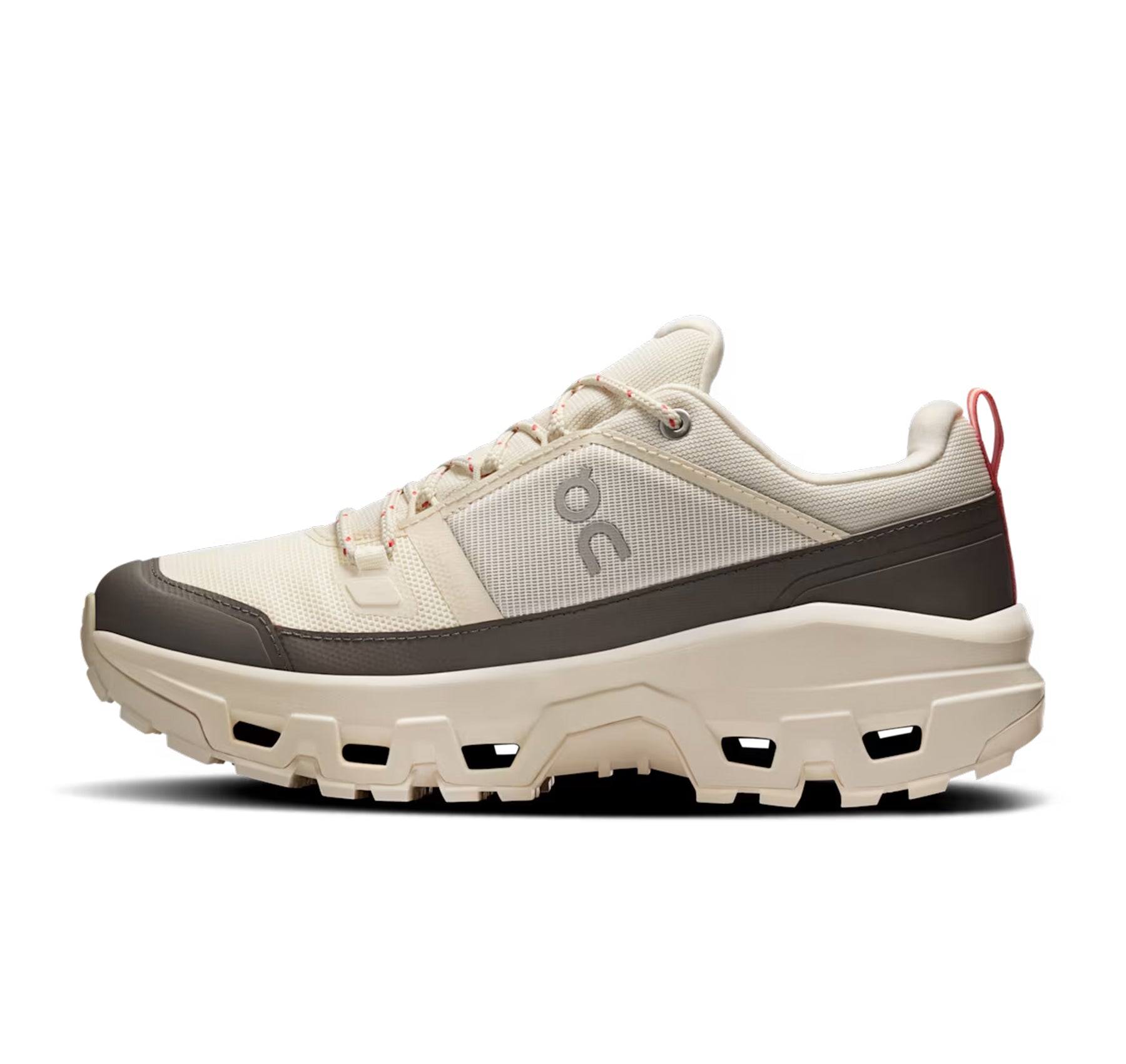 On Women's Cloudrock Low Waterproof Ivory Hiking Shoes