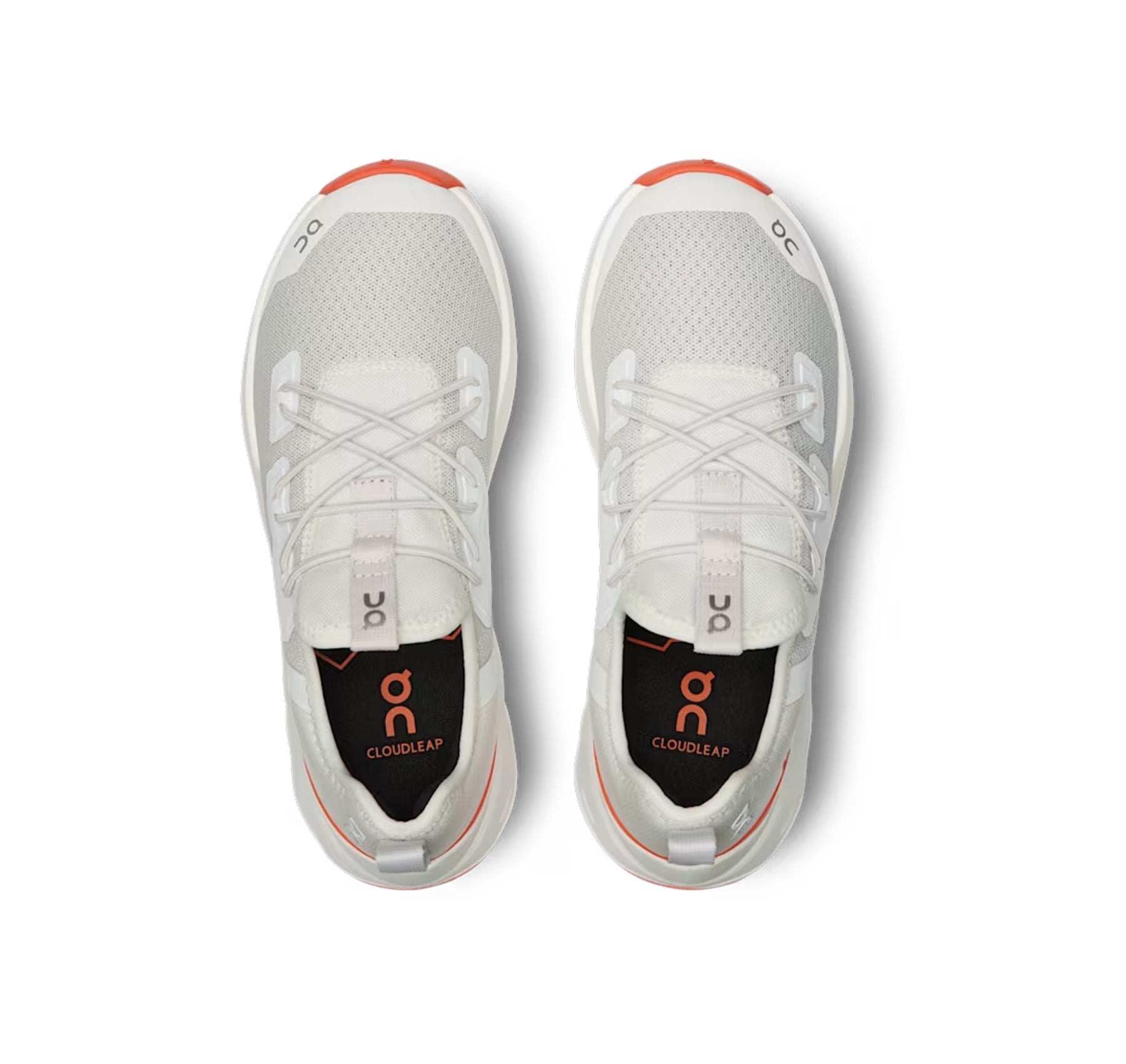 On Little Kids' Cloudleap Ivory/Flame Athletic Shoes