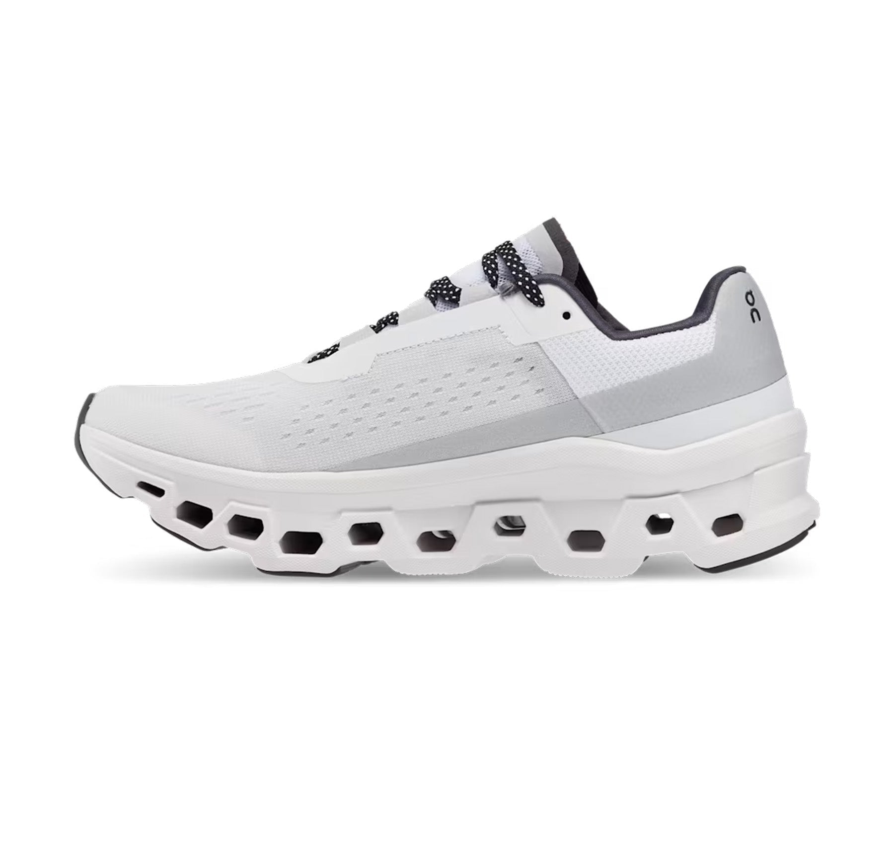 On Men's Cloudmonster All White Running Shoes