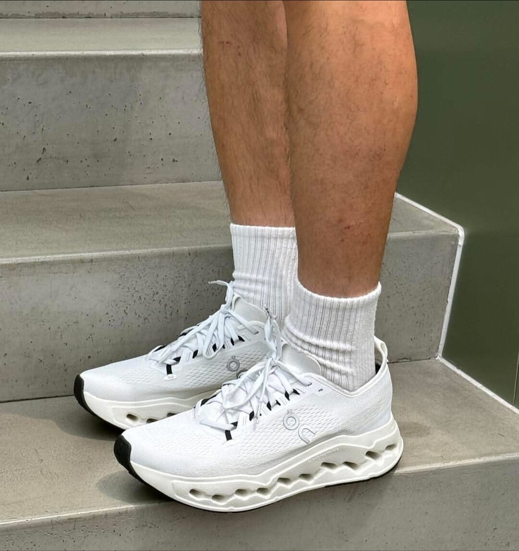 On Cloudsurfer Max Triple White Running Shoes