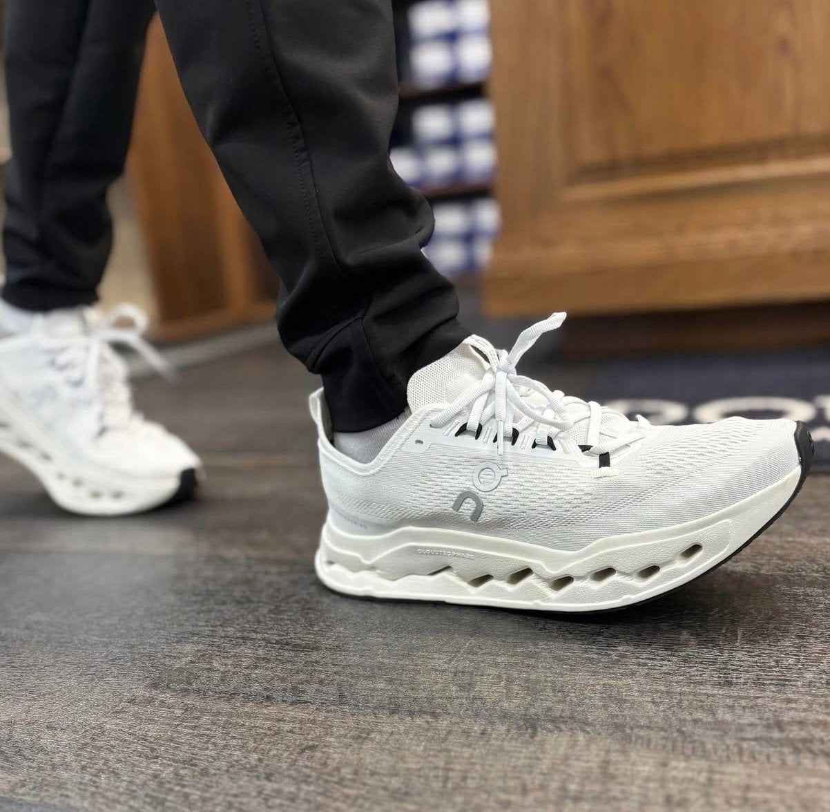 On Cloudsurfer Max Triple White Running Shoes