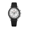Omega Speedmaster Moonwatch Professional Chronograph Sapphire 42mm Watch - White on Rubber Strap