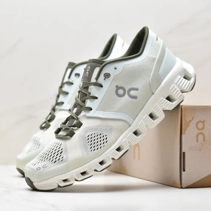 On Cloud X Green White Training Shoes