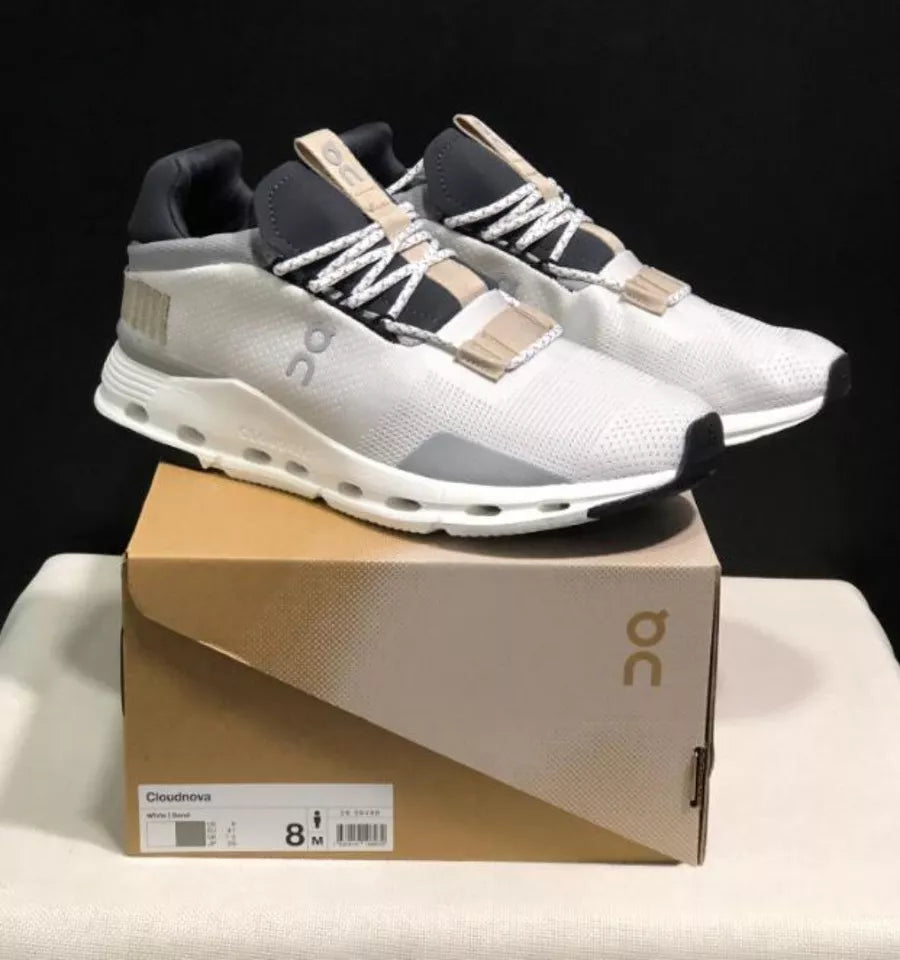 On Cloudnova Grey Lifestyle Sneakers