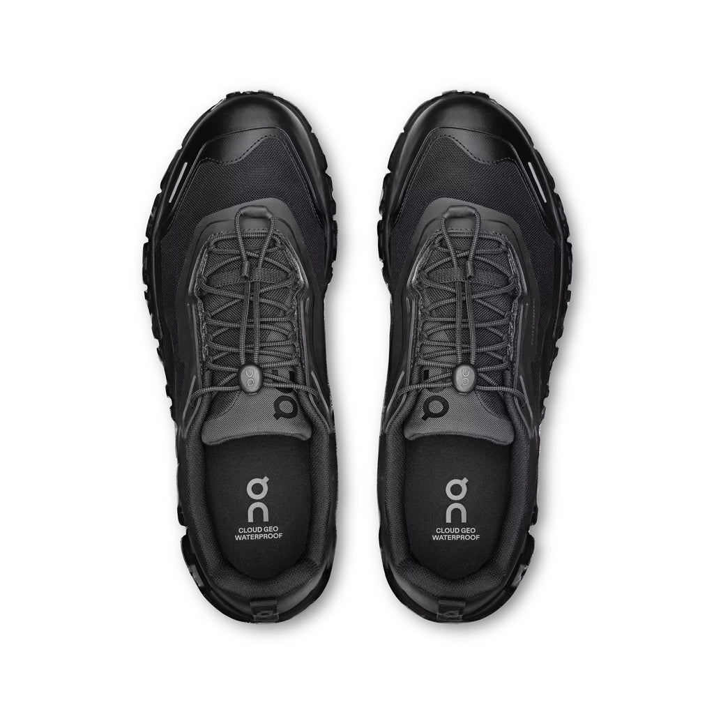 On Men's Cloud 6 Geo Waterproof Black/Black Lifestyle Sneakers