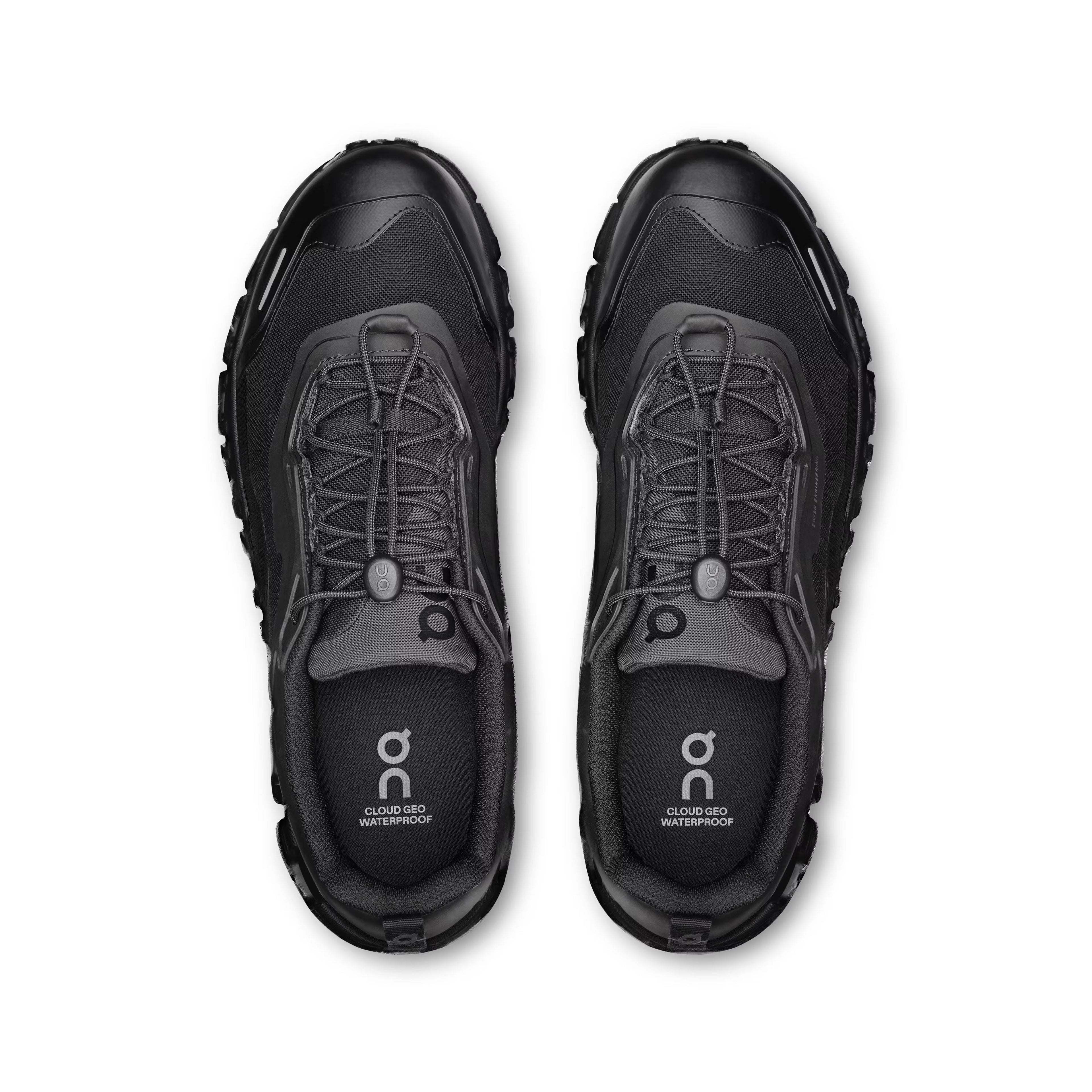 On Men's Cloud 6 Geo Waterproof Black/Black Lifestyle Sneakers
