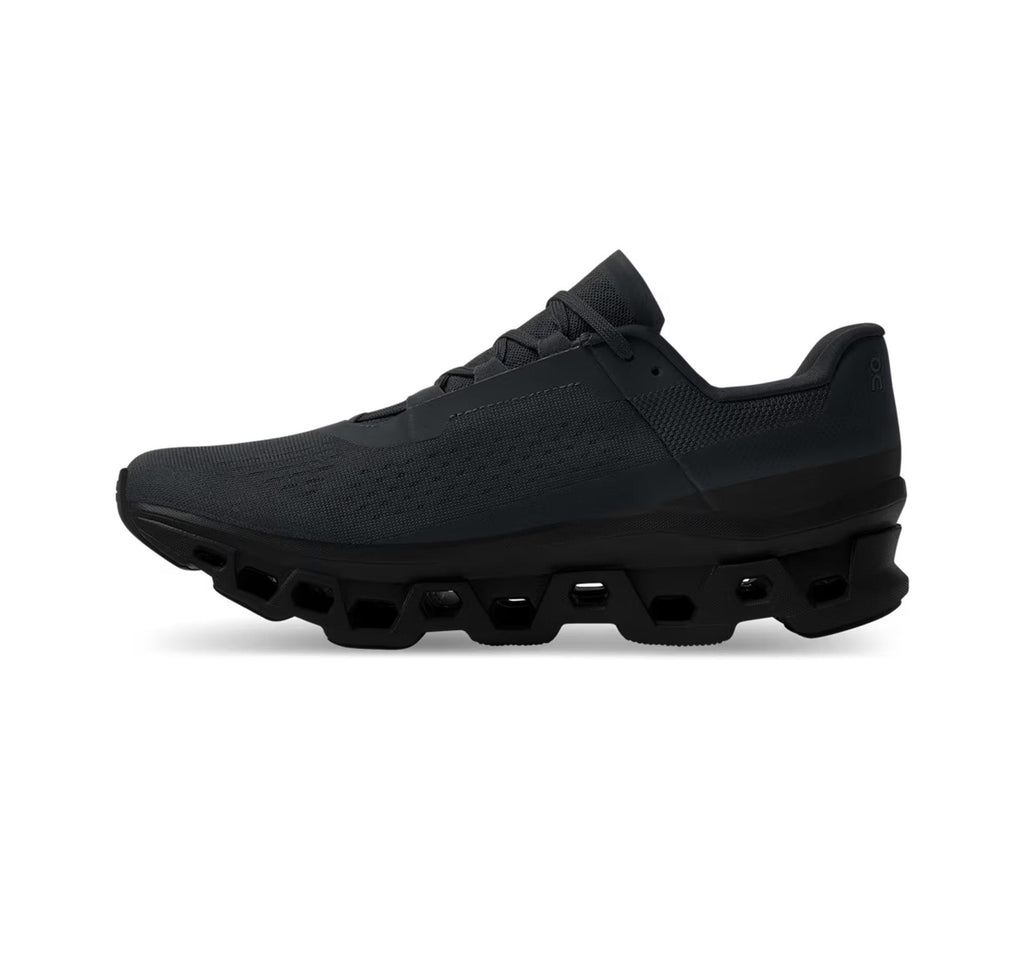 On Men's Cloudmonster All Black Running Shoes